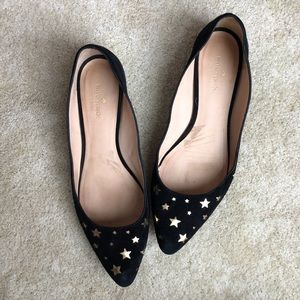 Kate Spade Black Flats w/ Gold Stars
